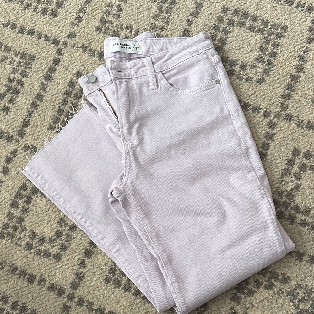 Just Black Women's Lavender Straight Leg Jeans